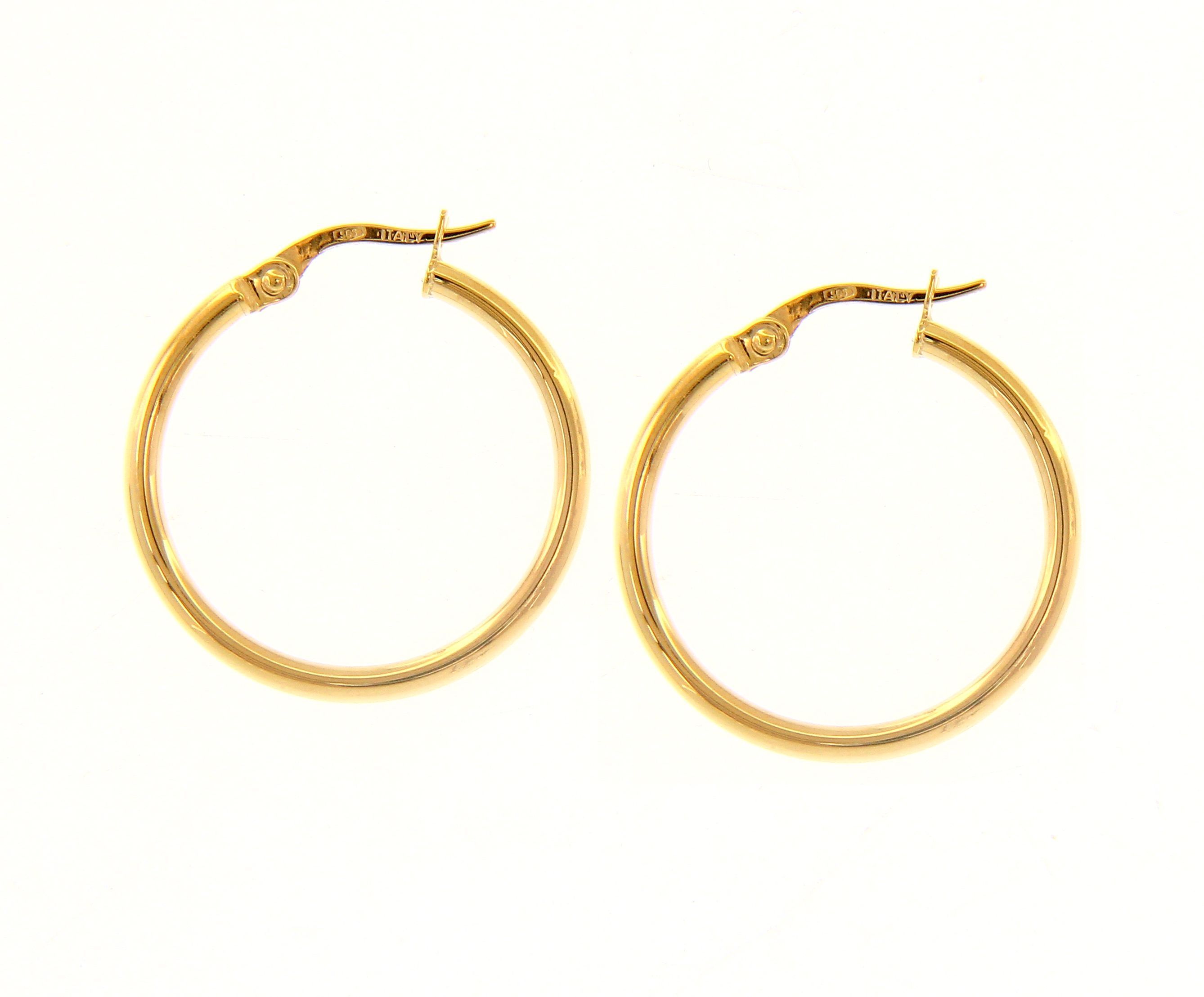 Golden hoop earrings 14k (code S169081)